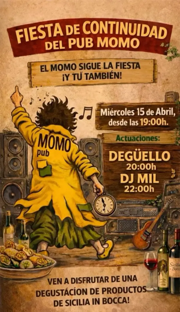 Fiesta continuidad pub momo 2026 04 15 santiago compostela
