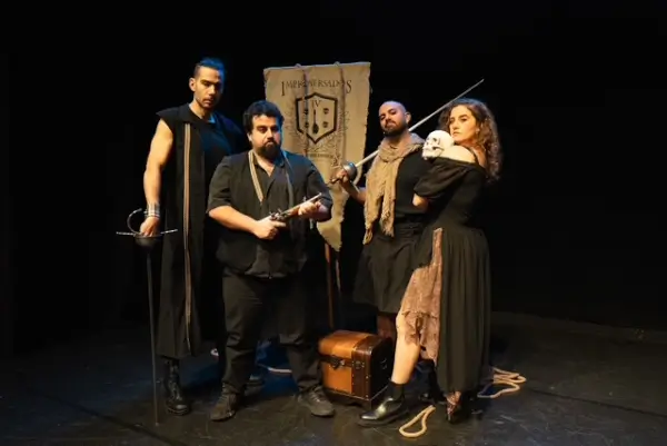 Cartel de Improversións: A propósito de William con elementos teatrales y musicales.