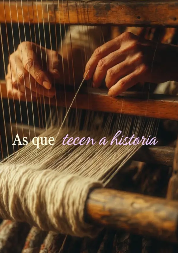 Ilustración de mujeres tejiendo con hilos, representando 'Odiseicas'.