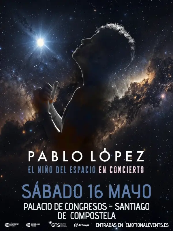 Cartel de la gira 'El Niño del Espacio' de Pablo López.