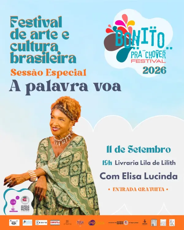 Festival Bonito Pra Chover 2026 - Sessão Especial A palavra voa com Elisa Lucinda